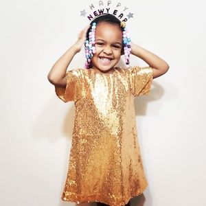 sold out jcrew 4t gold sequin dress